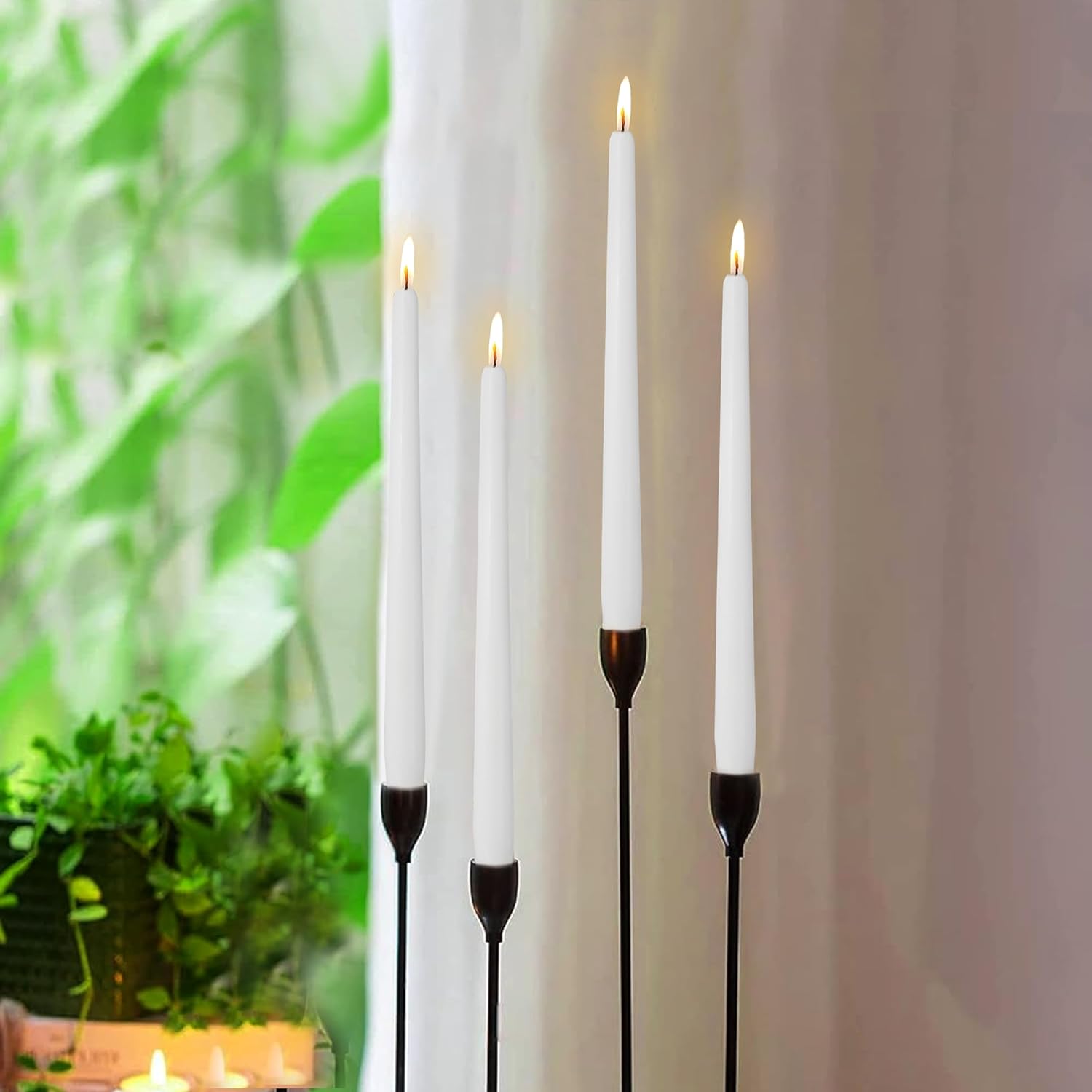 Taper Candles Unscented Candles Sticks Long Candlestick Smokeless Candle Tapered Candles for Dinner Home Décor Weddings