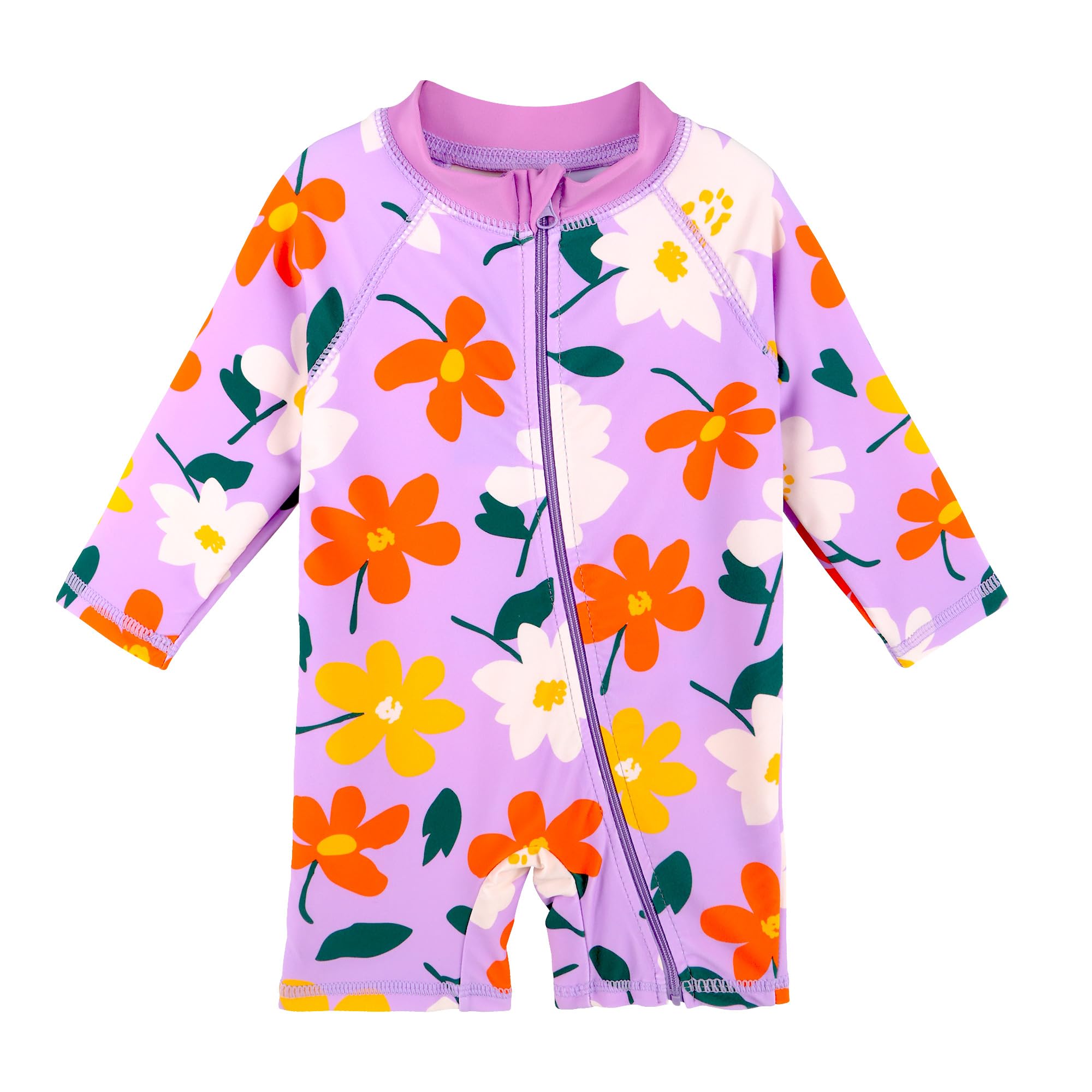 XFGIRLS Baby/Toddler Girls Swimsuit Long Sleeve One-Piece Bathing Suit Rash Guard
