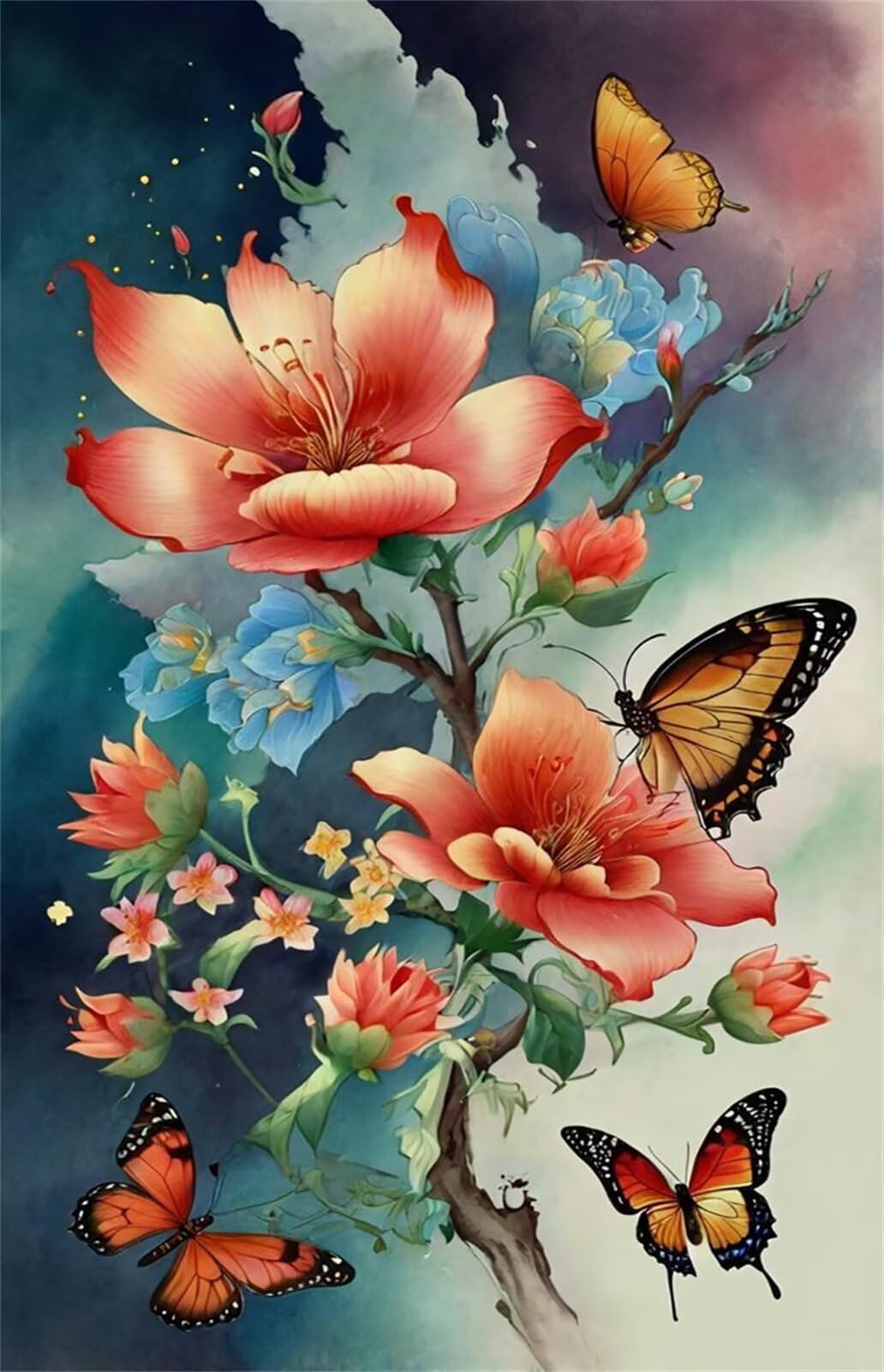 Puzzle 2000 Pezzi Farfalla Fiore Puzzle Classici, Giochi Rilassamento e Intelligence, Puzzles Impossible, Idea Regalo Uomo e Donna