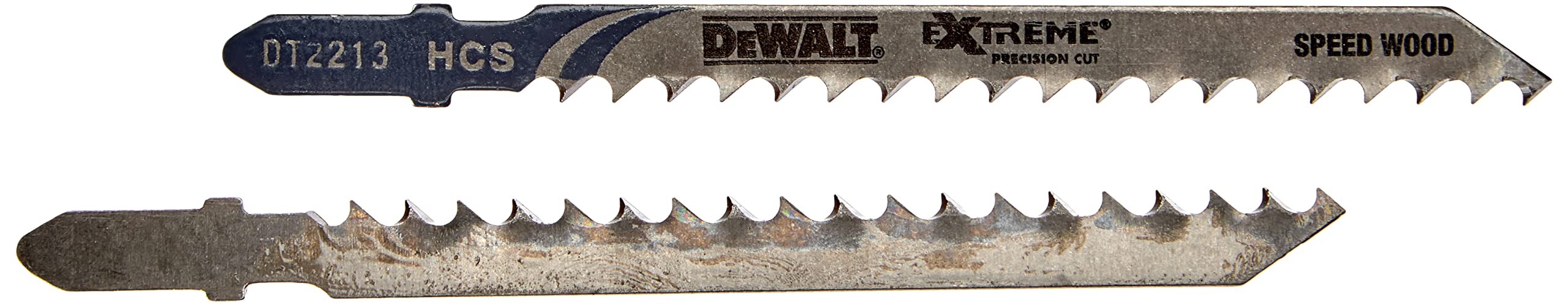 DeWalt DT2214-QZ - Hoja de sierra de calar XPC, longitud de 100 mm, paso de diente de 4,2 mm, para cortes en madera, aglomerado, contrachapado, laminado y plástico