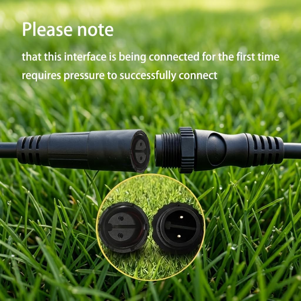 IP67 Waterproof T-Connector for Philips Hue & Low Voltage Lights | Male+female terminals Built-in rubber seal Fits Hue tight normal Durable PVC for gardens patios pathways