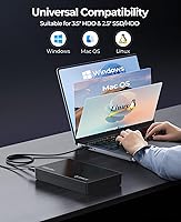 Vista 6 de ORICO Caja de disco duro externo USB 3.0 para discos duros SATA de 3,5/2,5 pulgadas / SSD de hasta 20 TB, caja de disco duro sin herramientas de 3,5