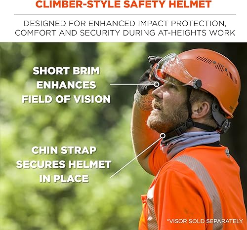 Miniatura 3 de Ergodyne Skullerz 8975 - Casco de seguridad ventilado con montaje ligero, casco duro clase C, suspensión de 6 puntos, banda acolchada para el sudor