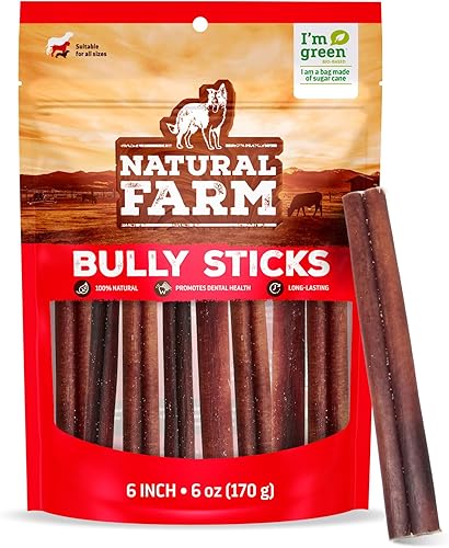 Miniatura 13 de Natural Farm Bully Sticks Jumbo sin olor (12 pulgadas, paquete de 5), masticables extra gruesos para perros, golosinas de carne 100% totalmente