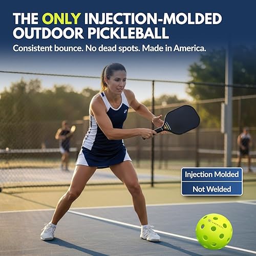 Miniatura 2 de EPAMERICAN Pelotas de pickleball para exteriores aprobadas por USAPA - Pelotas de pepinillo para jugar al aire libre Sin puntos muertos, rebote