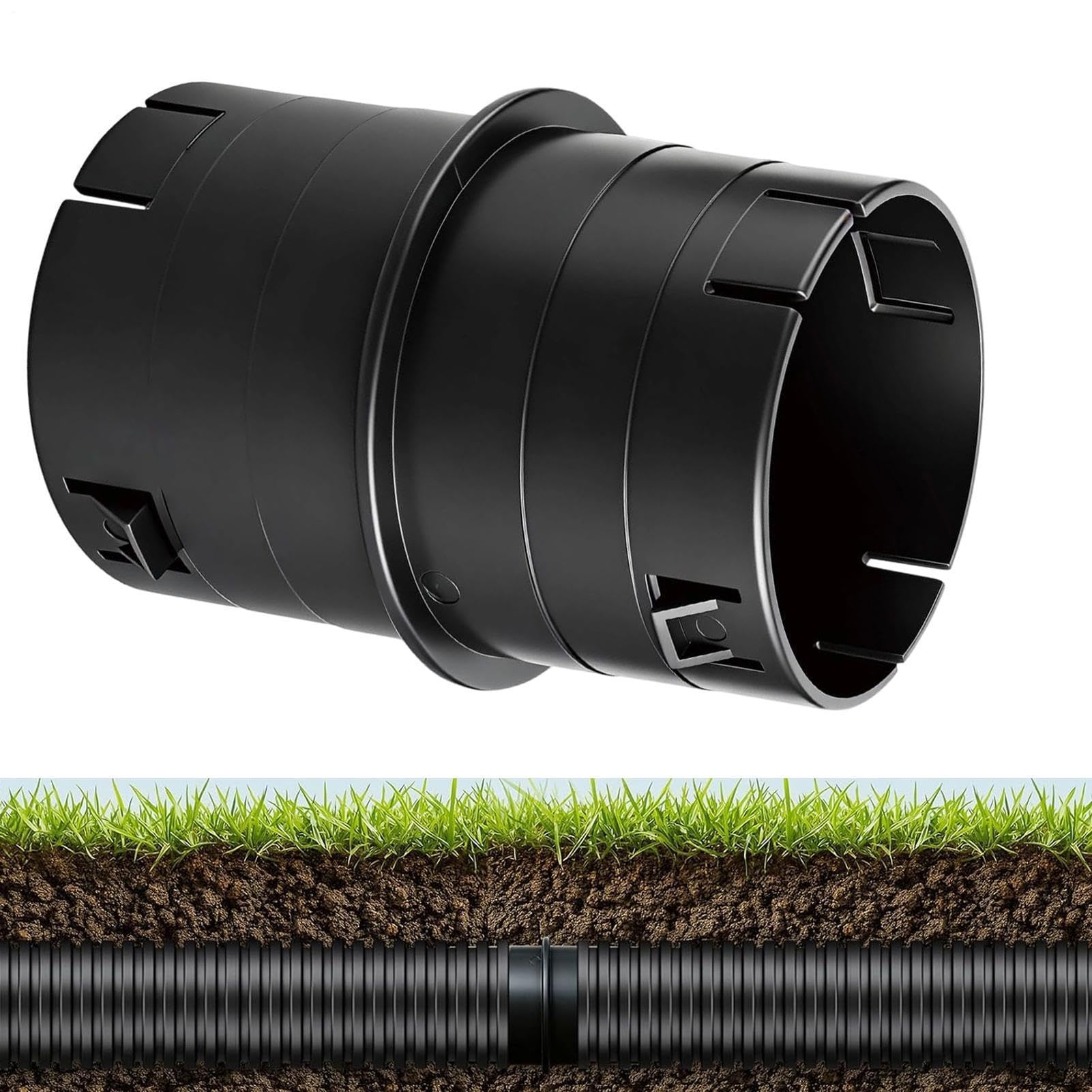 Drainage ondulé raccord de tuyau d'eau pluviale flexible pour évacuation de jardin et maison