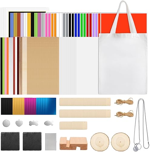 xTool Kit de material láser M1, caja de material láser de 236 piezas, 18 tipos de materiales láser para grabador láser y cortador de cuchillas,