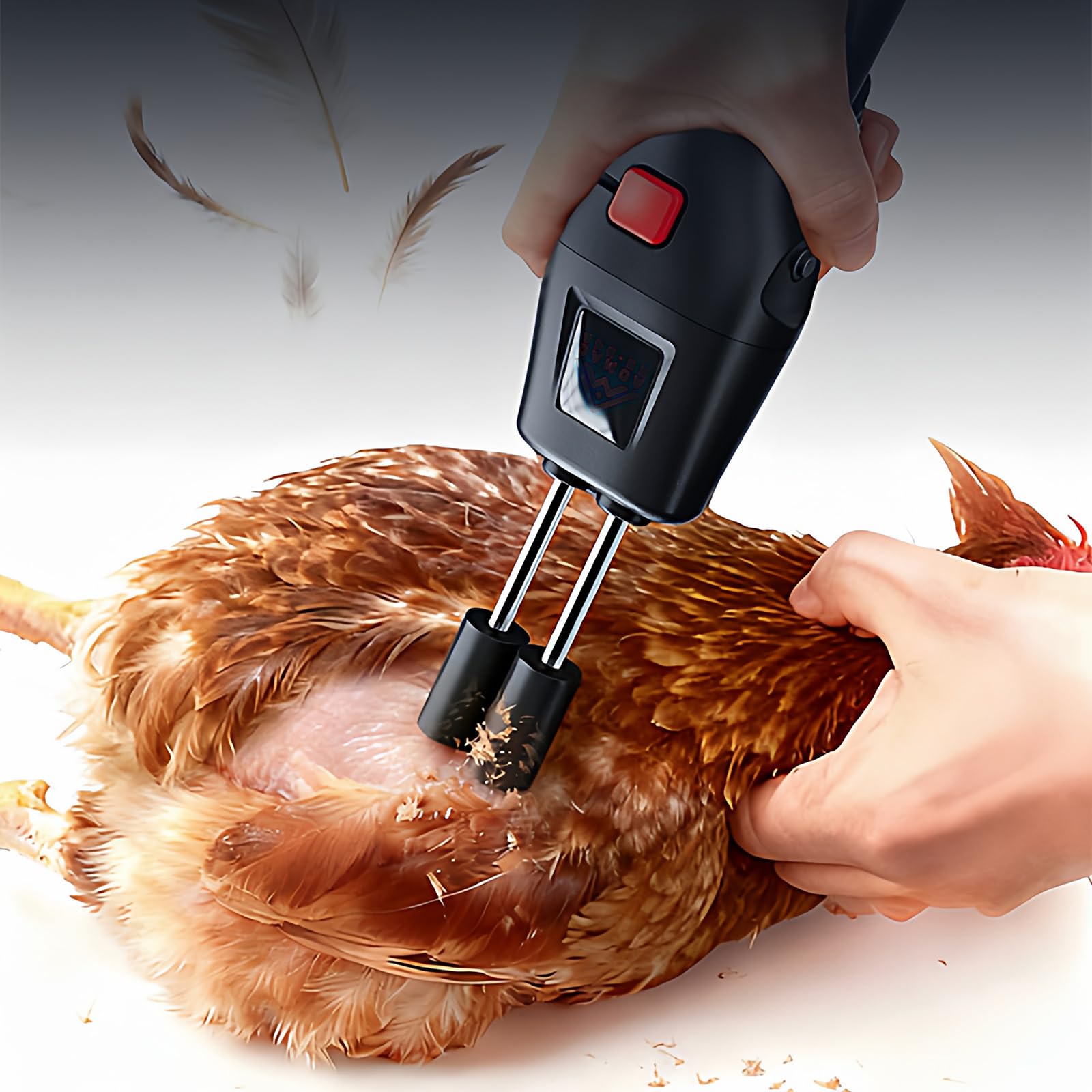 Plumeuse Électrique pour Volailles, Machine À Plumer Les Volailles Domestiques, Rechargeable Et sur Secteur, Tête Interchangeable, Convient Aux Poulets, Canards, Oies Et Porcs.