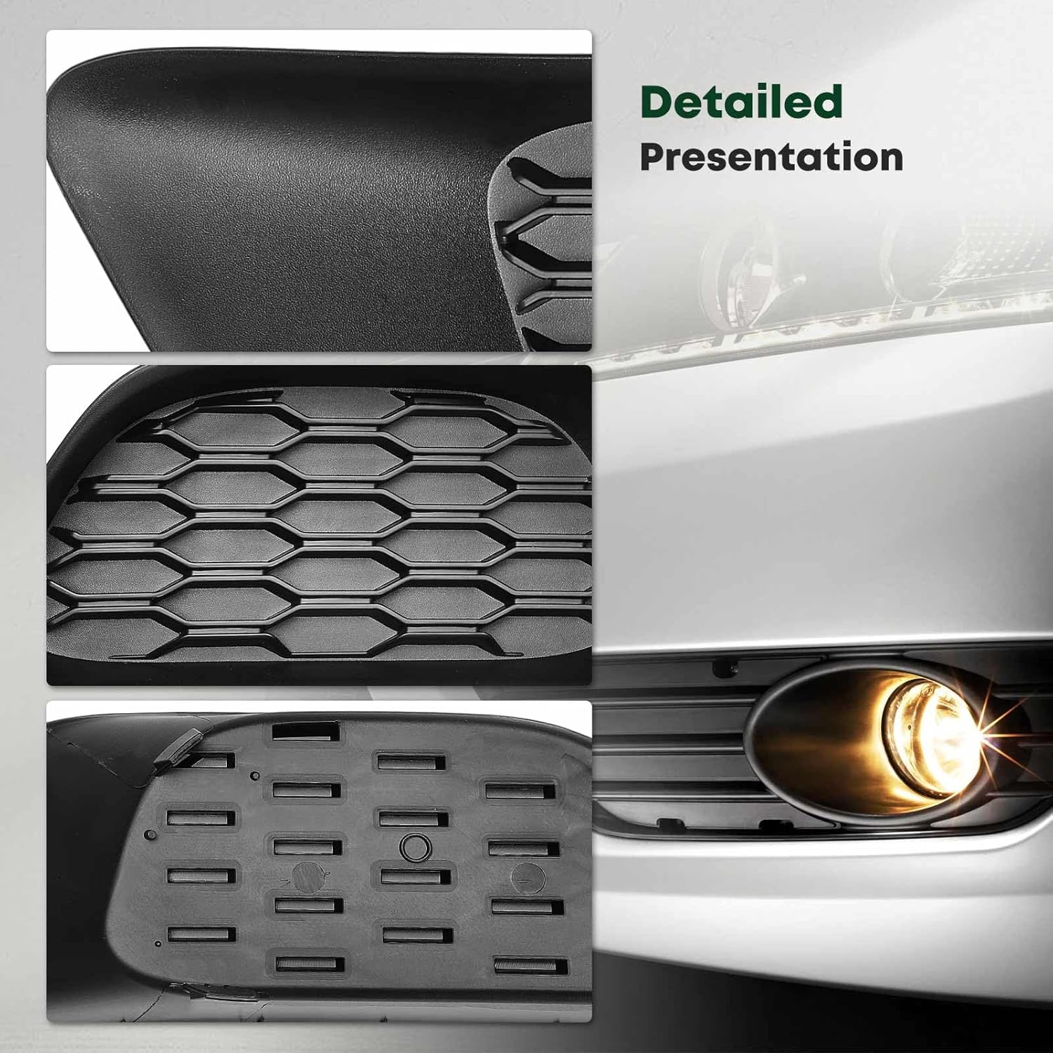 YHTAUTO Fog Light Cover Fits Dodge Grand Caravan 2011-2020 Ram C/V 2012-2015 Front Bumper Fog Light Bezel Trim Right Passenger Side