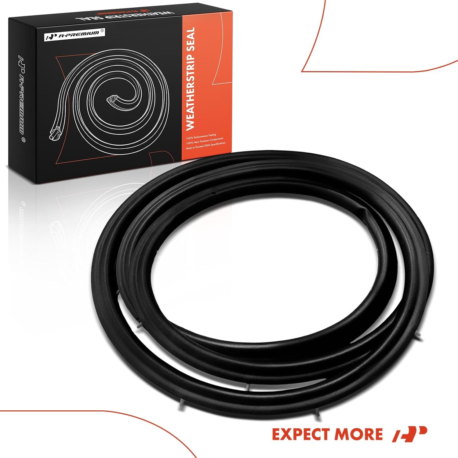 A-Premium Rear Left Car Door Weather Stripping Seal Strip Compatible with Ford Focus 2012 2013 2014 2015 2016 2017 2018