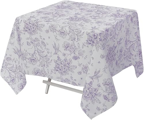Vista 46 de Efavormart - Mantel rectangular, 60 x 102 pulgadas, resistente a las manchas y a las arrugas, lavable, mantel decorativo oblongo de tela de Amatista