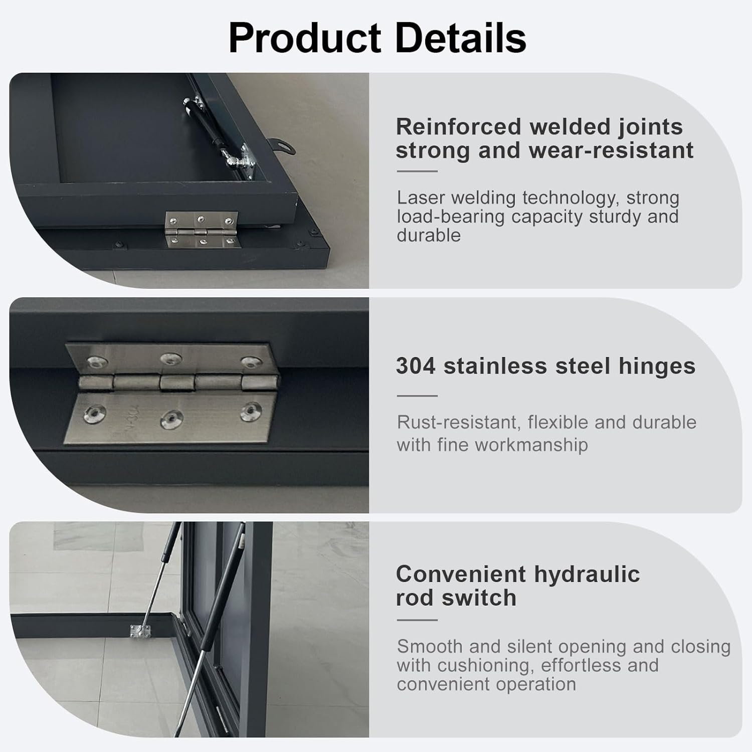 Roof Hatch Building, Aluminum Alloy Roof Access Hatch, Basement Window Well Covers, for Attic, Basement, and Emergency Access, for Home Industry(61cm/24in)