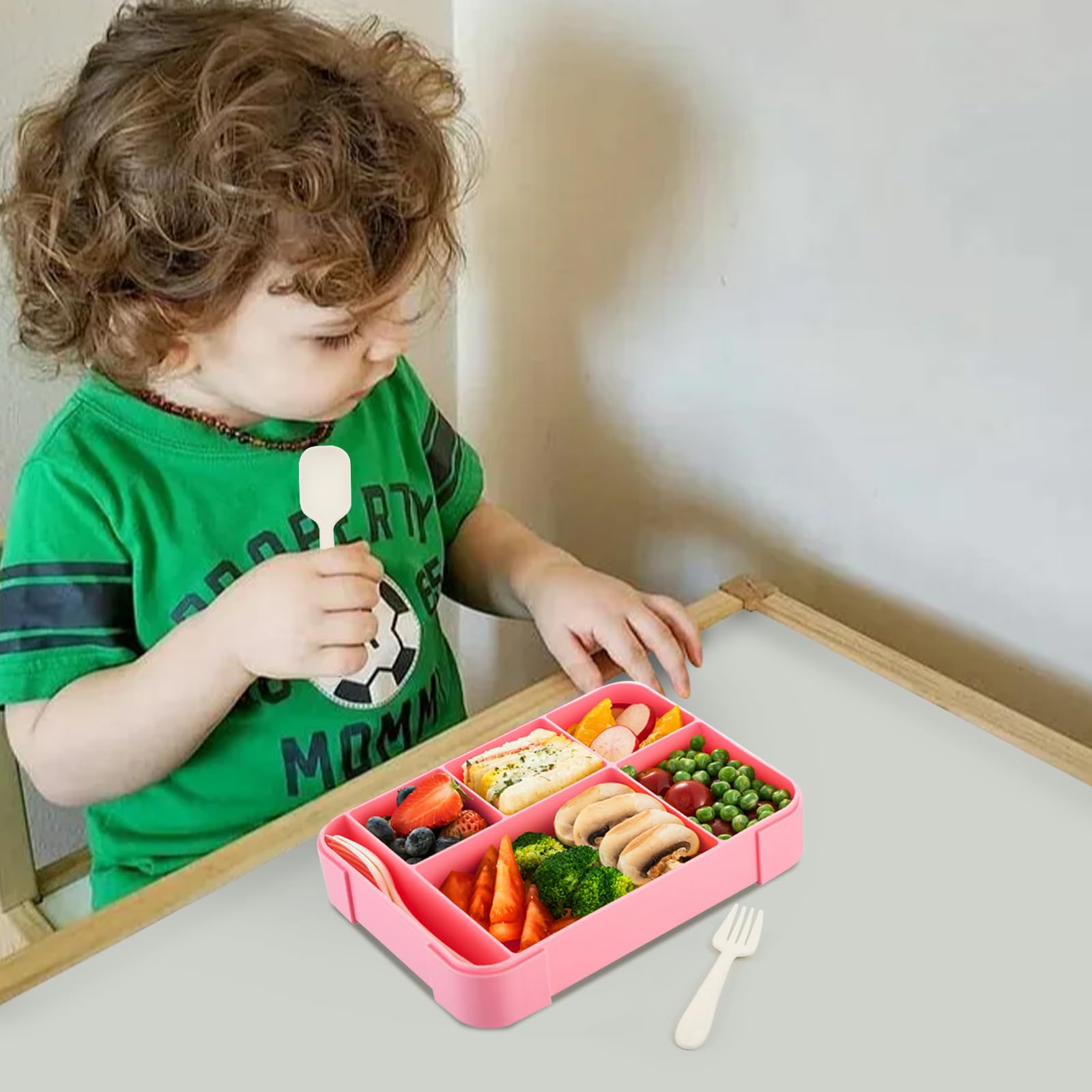 Boîte À Déjeuner Pour Enfant Avec Compartiments, Boîte À Lunch Pour L