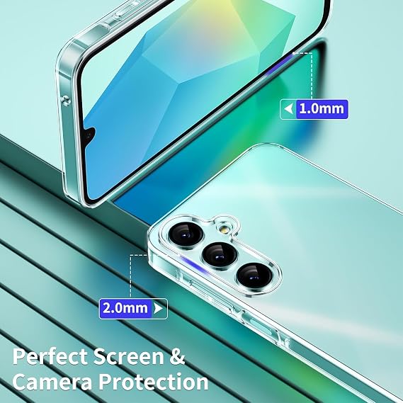 Rongep [Maxi-Clear] Samsung Galaxy A16 için Şeffaf Kılıf Kamera Yükseltili A 16 Koruyucu Esnek ve Hafif Tasarımlı Darbelere ve Çizilmeye Karşı Dayanıklı Telefonu Tam Kaplayan Samsung A16 Kılıfı