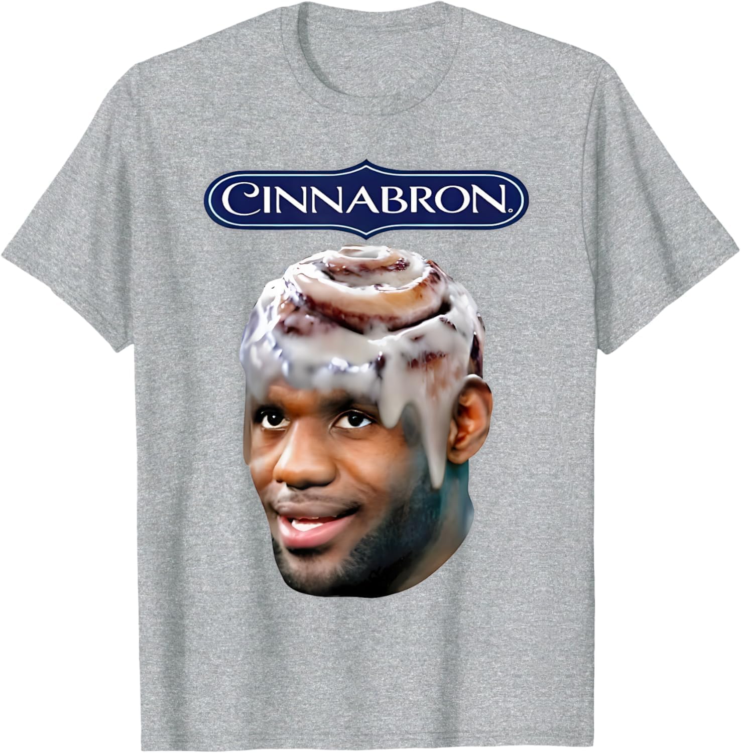 iNexTone Cinnabron Meme Funny T-Shirt (L,Grey)