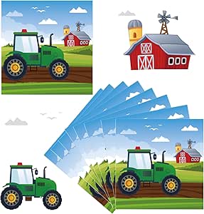 30 Stück Bagger Servietten - Baustellen Motive 33x33cm Für Kindergeburtstag