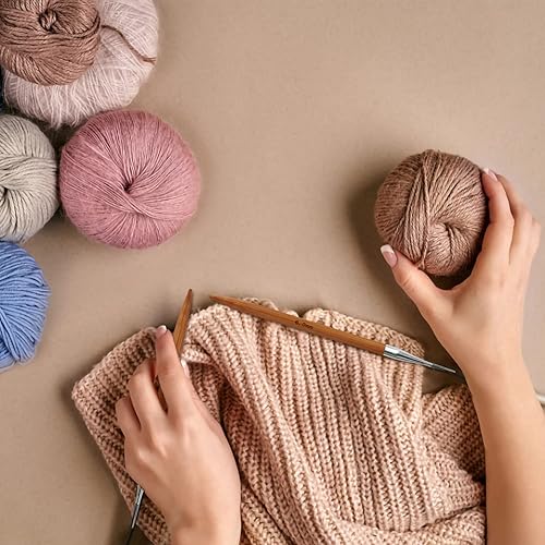 Miniatura 2 de Holamulta Juego de agujas de tejer circulares intercambiables de bambú 8 tamaños