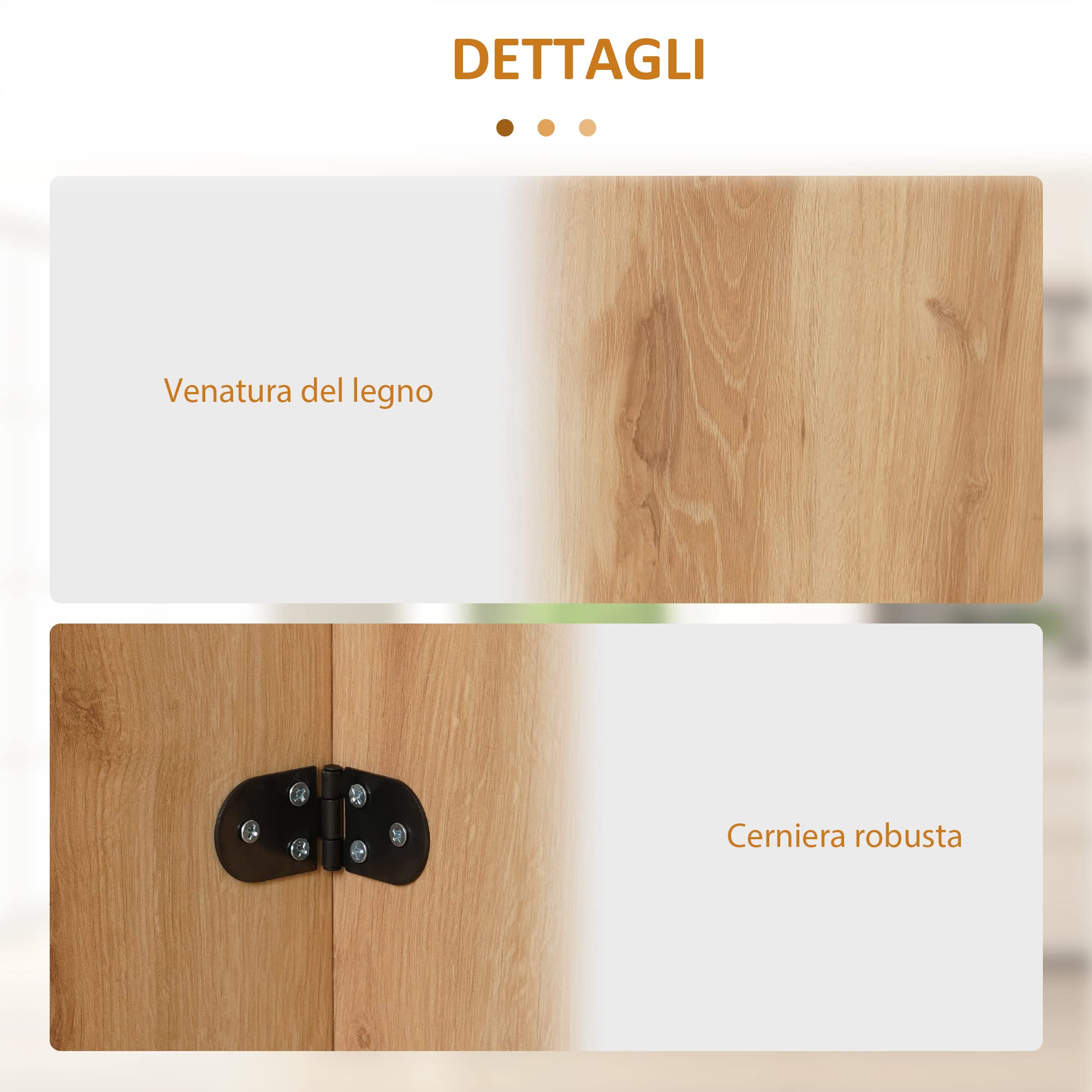 HOMCOM Tavolo da Pranzo, Tavolo Pieghevole Salvaspazio da Cucina e Soggiorno in Legno 90x60x74cm, Quercia