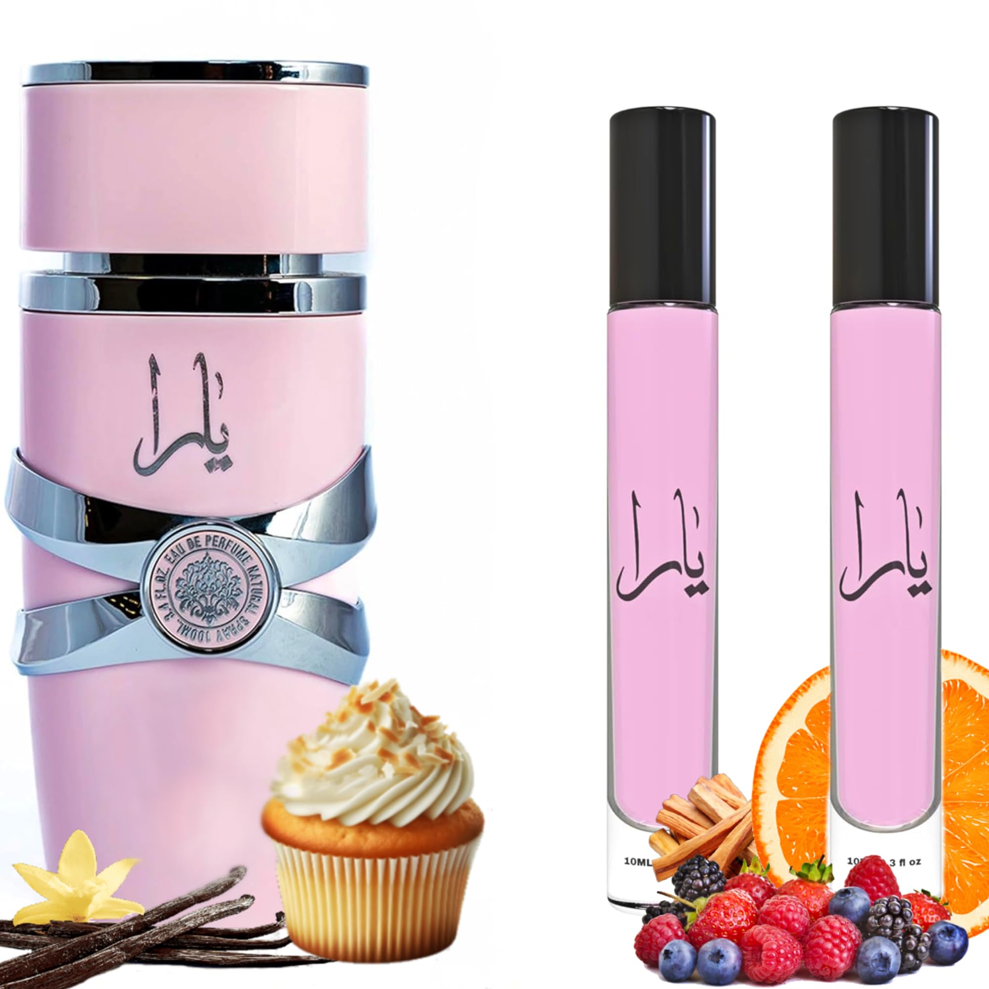 Equivalence Yaras Pink Perfume for Women – Sweet, Fruity, and Elegant Scent – Convenient Travel Size Bottle (2 x 10ml) – Amber Vanilla Edition Fragrance Gift – Large Bottle Not Included