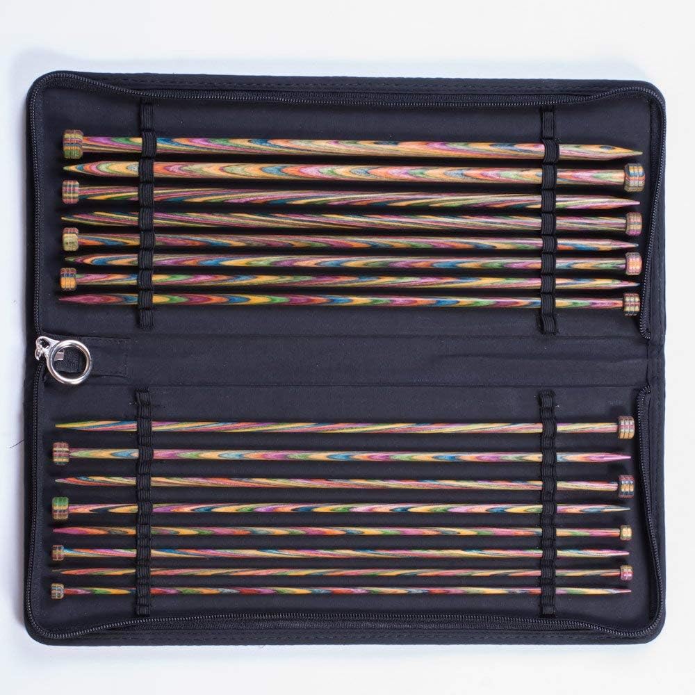 KnitPro 30 cm Symfonie Single Pointed Needle Set, Multi-Color