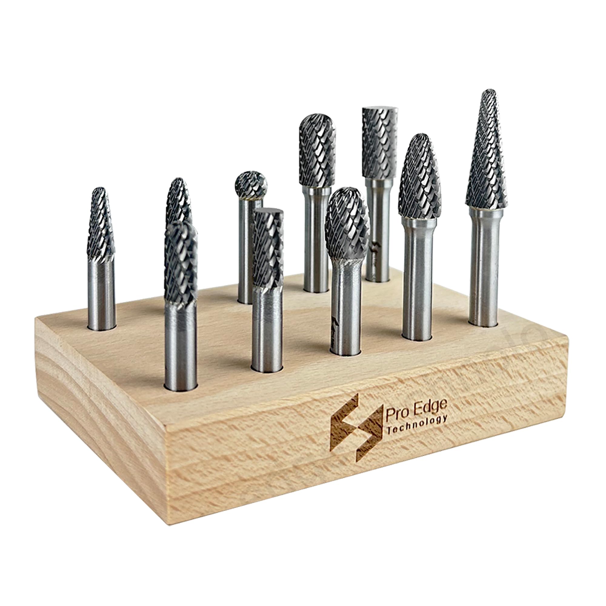 10pcs Carbide Burr Set 1/4" Shanks Double Cut Die Grinder Bits — Amazon image 8