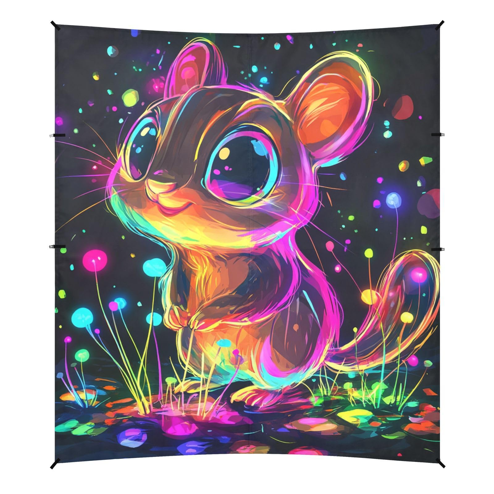 Cute Beach Canopy UPF50+ Easy Setup Outdoor Sun Shade with Sand Shovel, Sandbags for Camping, Picnics, Backyard & Fishing