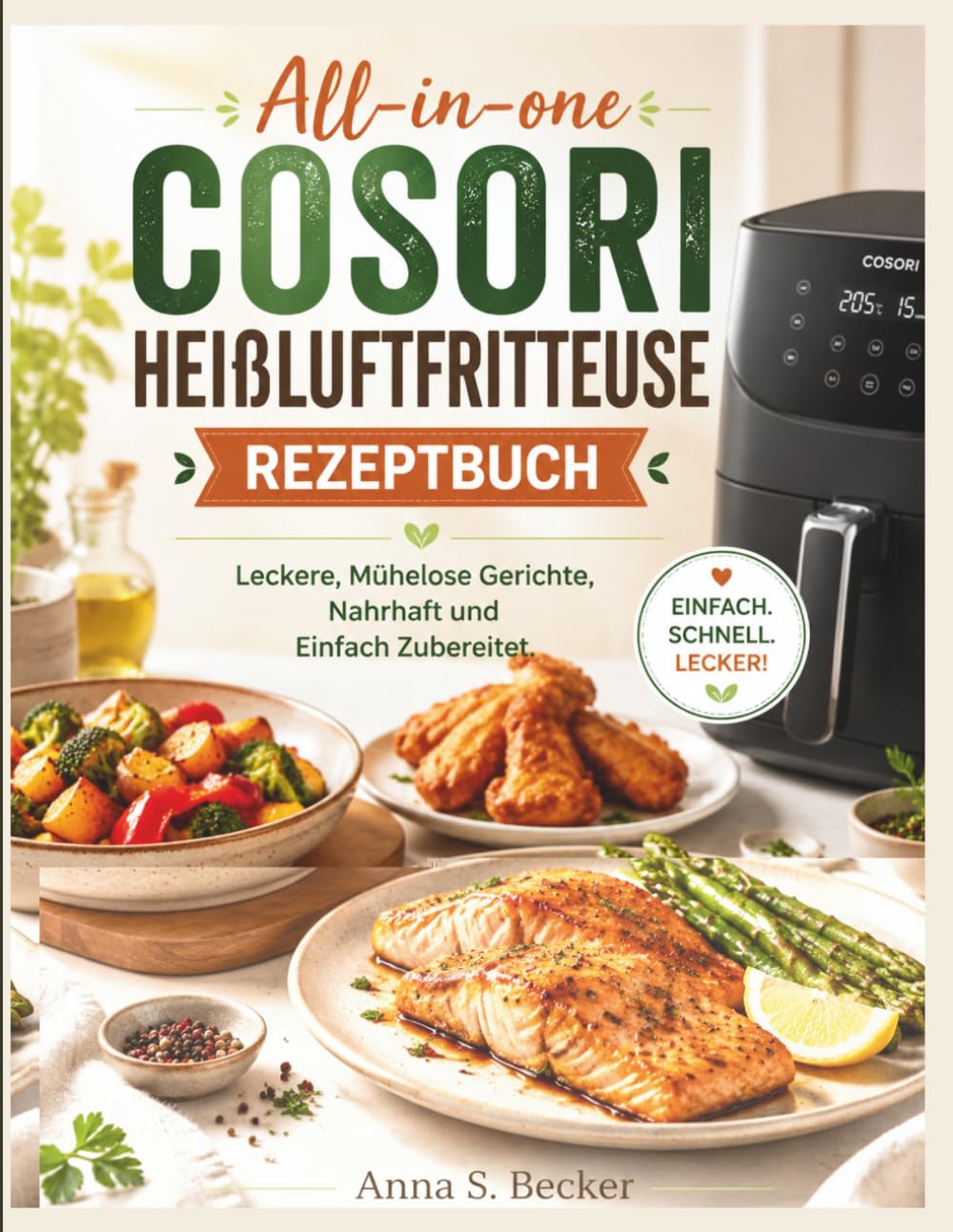 All-in-one Cosori Heißluftfritteuse Rezeptbuch: Leckere, Mühelose Gerichte, Nahrhaft und Einfach Zubereitet.