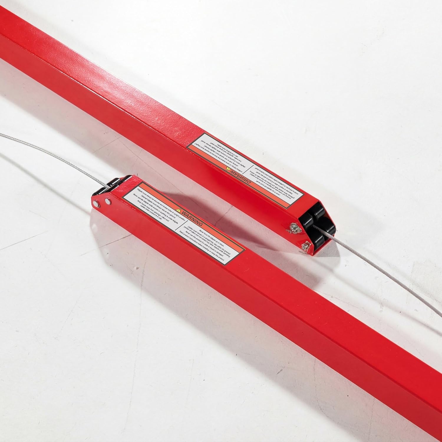 Tailgate Utility Trailer Gate Liftgate Ramp Lift – 2-Sided Lift Assist System for Open Utility Trailers | Red Heavy-Duty Liftgate & Ramp Support with Easy Control, Adjustable Fit