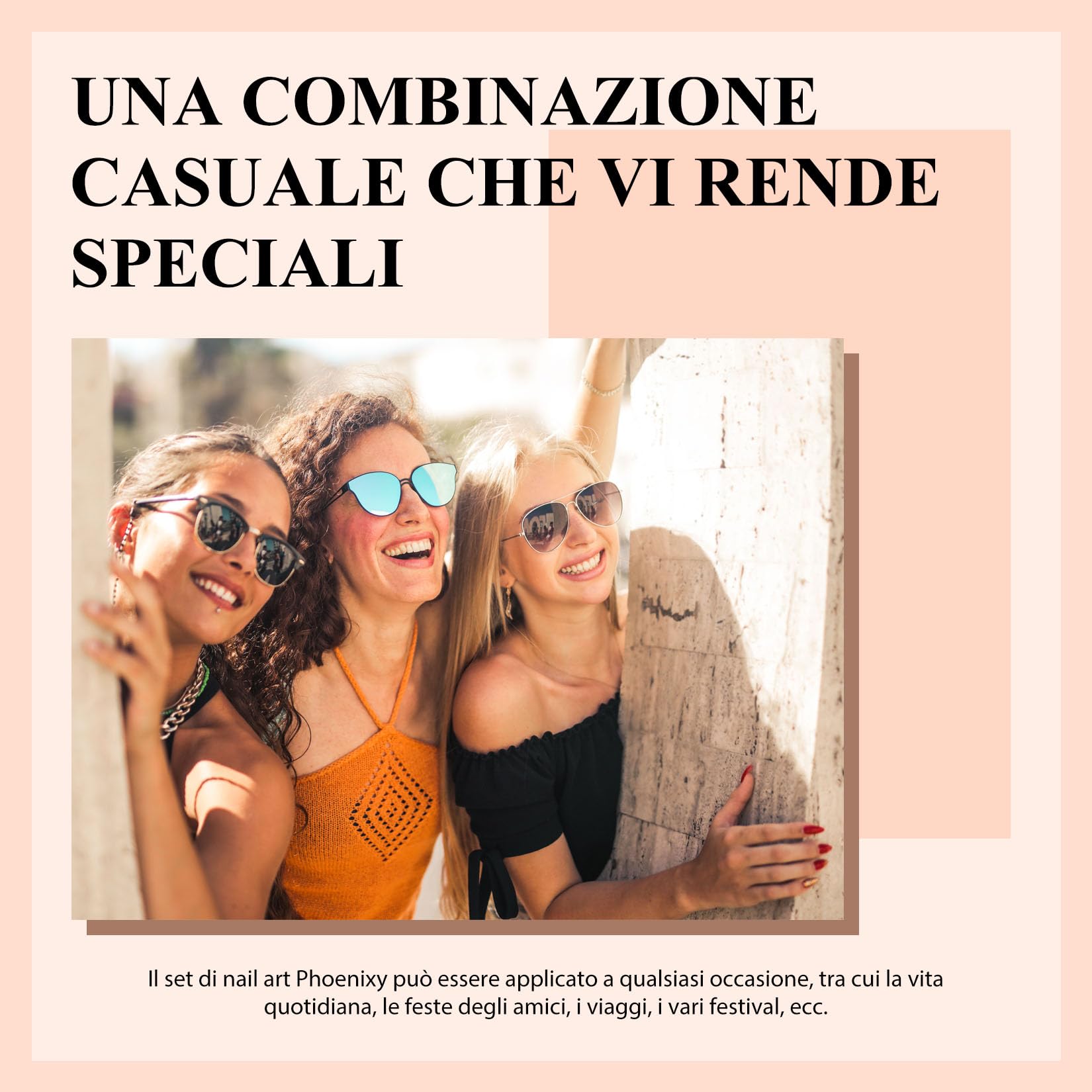 Kit Unghie Gel Completo, Phoenixy 8 Colori Rosa Gel Ricostruzione Unghie con Lampada per Unghie 36W U V/LED, Kit Ricostruzione Unghie Professionale con Base y Top Coat