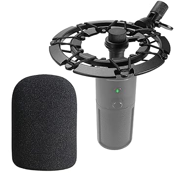Shock Mount with Pop Filter for Razer Seiren X Microphone, Seiren X Shock Mount Reduces Vibration Noise Matching Mic Stand Boom Arm by SUNMON
