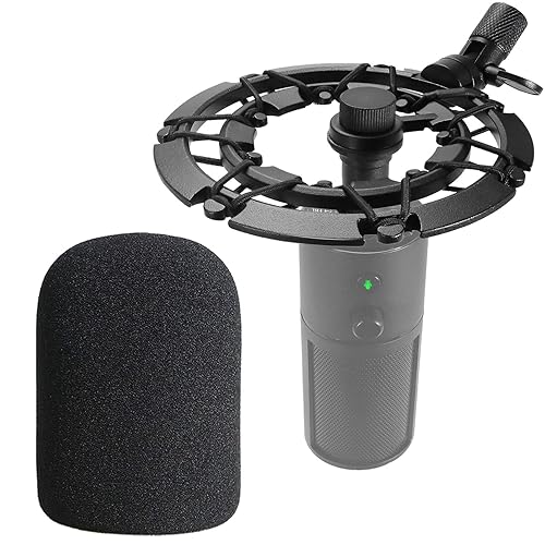 Shock Mount with Pop Filter for Razer Seiren X Microphone, Seiren X Shock Mount Reduces Vibration Noise Matching Mic Stand Boom Arm by SUNMON