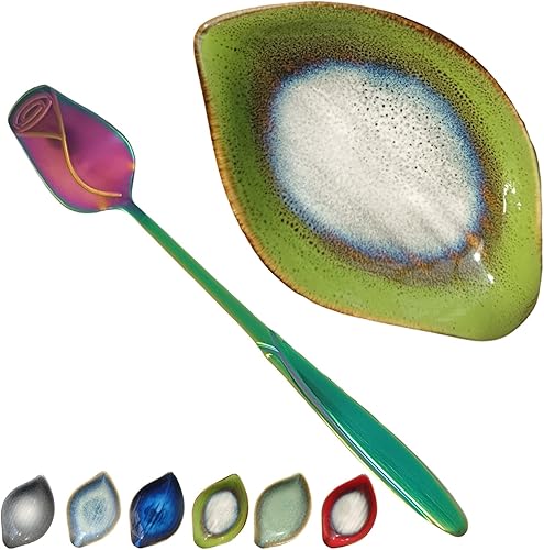 Miniatura 18 de Soporte de cuchara de café y descanso para accesorios de barra de café, soporte de cuchara pequeña de hoja para estación de café, soporte de cuchara