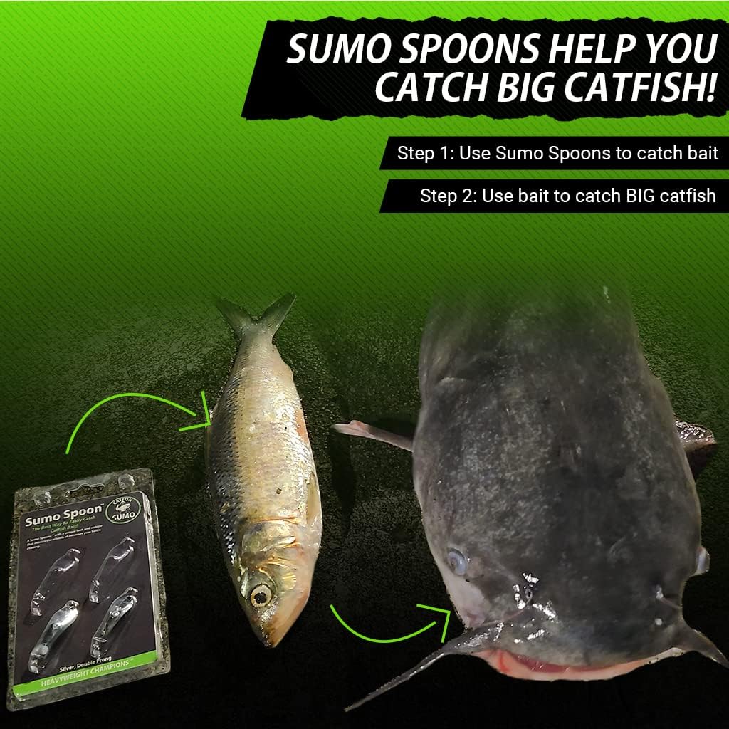 Catfish Sumo Sumo Spoon, 1 5/8 in, 2-Prong, White, photo 3 of 8