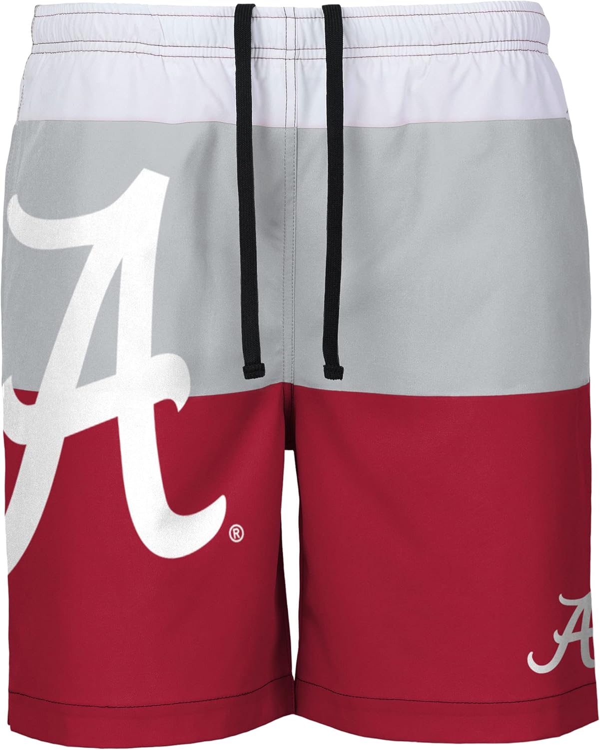 FOCO NCAA Mens NCAA 3 Stripe Big Logo Swimming Trunks