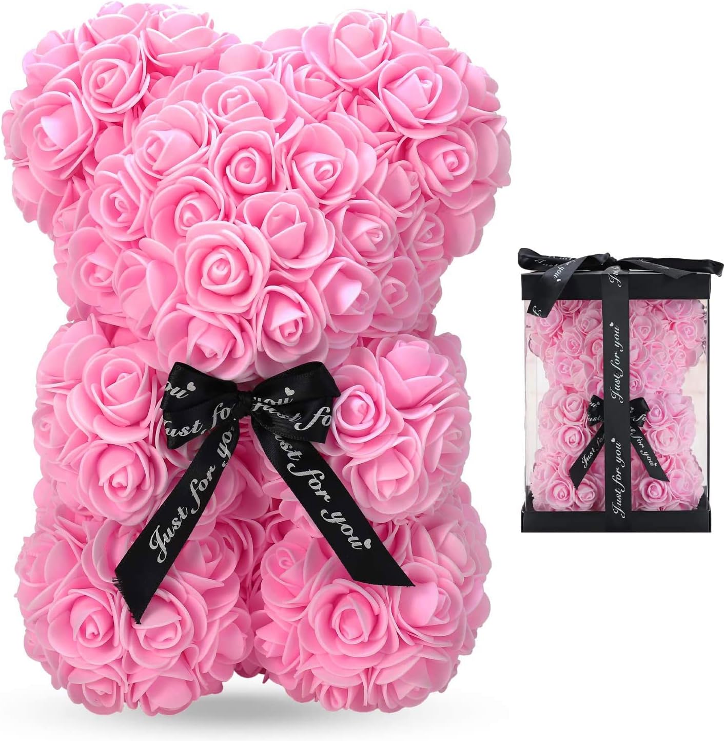 KZEBRA Rose Bear with Box, Rose