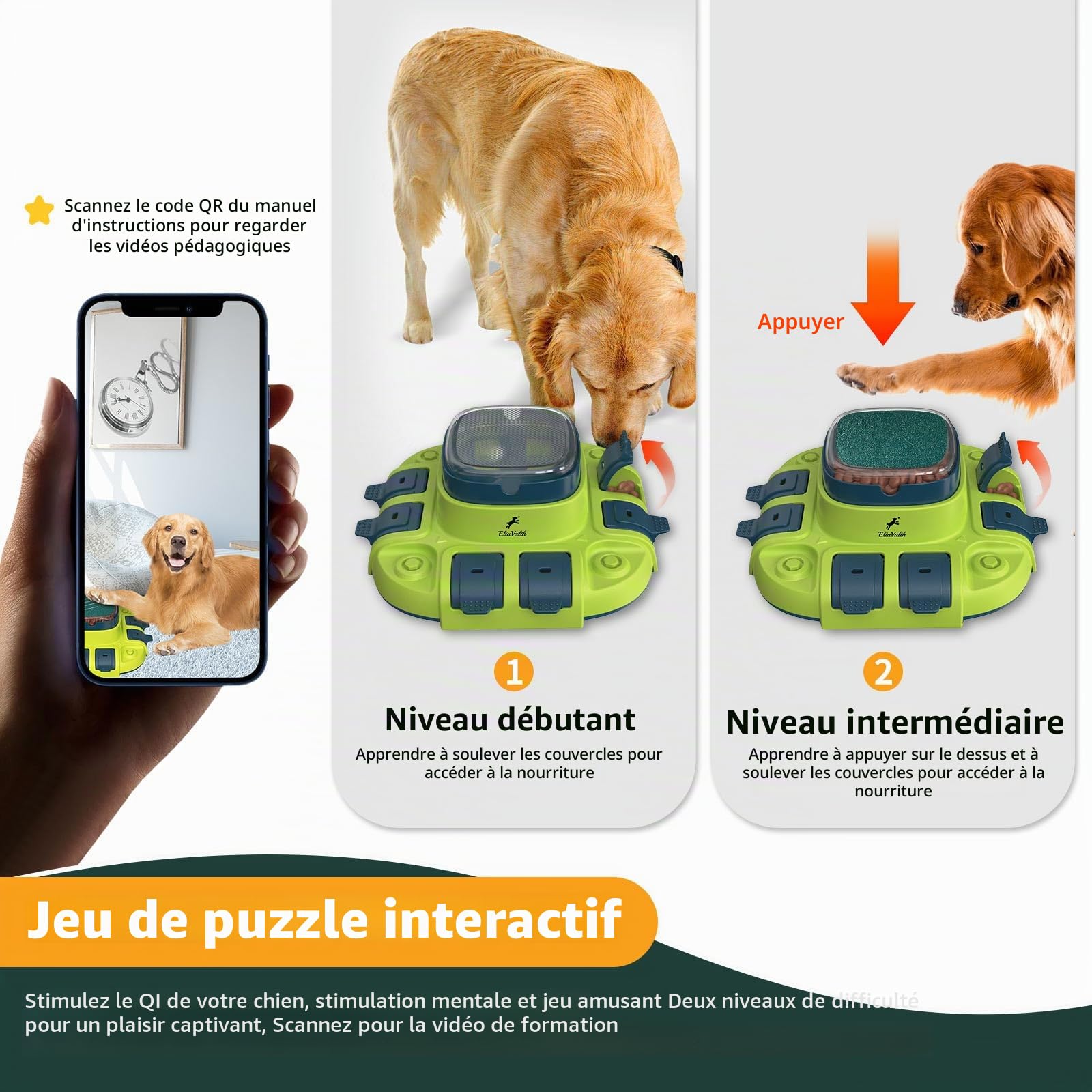 Lime à ongles pour chien, jouet 3 en 1 pour chien puzzle à 2 niveaux, gamelles pour chien à alimentation lente et lime à ongles, lime à ongles pour chiens, planche à griffes pour chien, lime