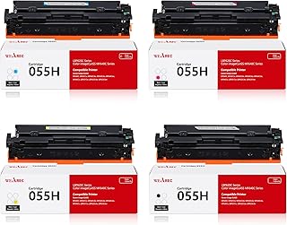 055H 055 Toner Cartridge Replacement for Canon 055H 055 Compatible with Canon Color ImageCLASS LBP663cdw MF742Cdw MF744cdw MF746Cdw MF743Cdw MF741Cdw Printer with Chip (Black Cyan Magenta Yellow)