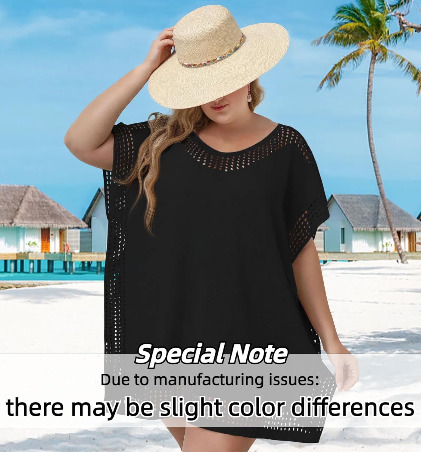 Chalier Hollow Out Swimsuit Coverup for Women, Womens Bathing Suit Beach Cover Up Swimwear Dress - Image 4