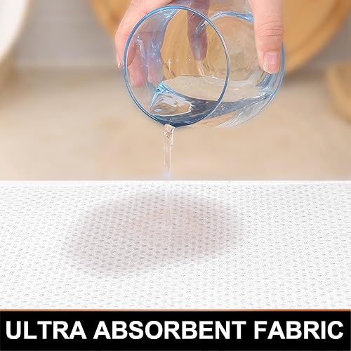 Miniatura 30 de Homaxy Paños de cocina 100% algodón, paquete de 8 – 12 x 12 pulgadas, tejido de gofre, muy suaves y absorbentes, paños de cocina de secado rápido