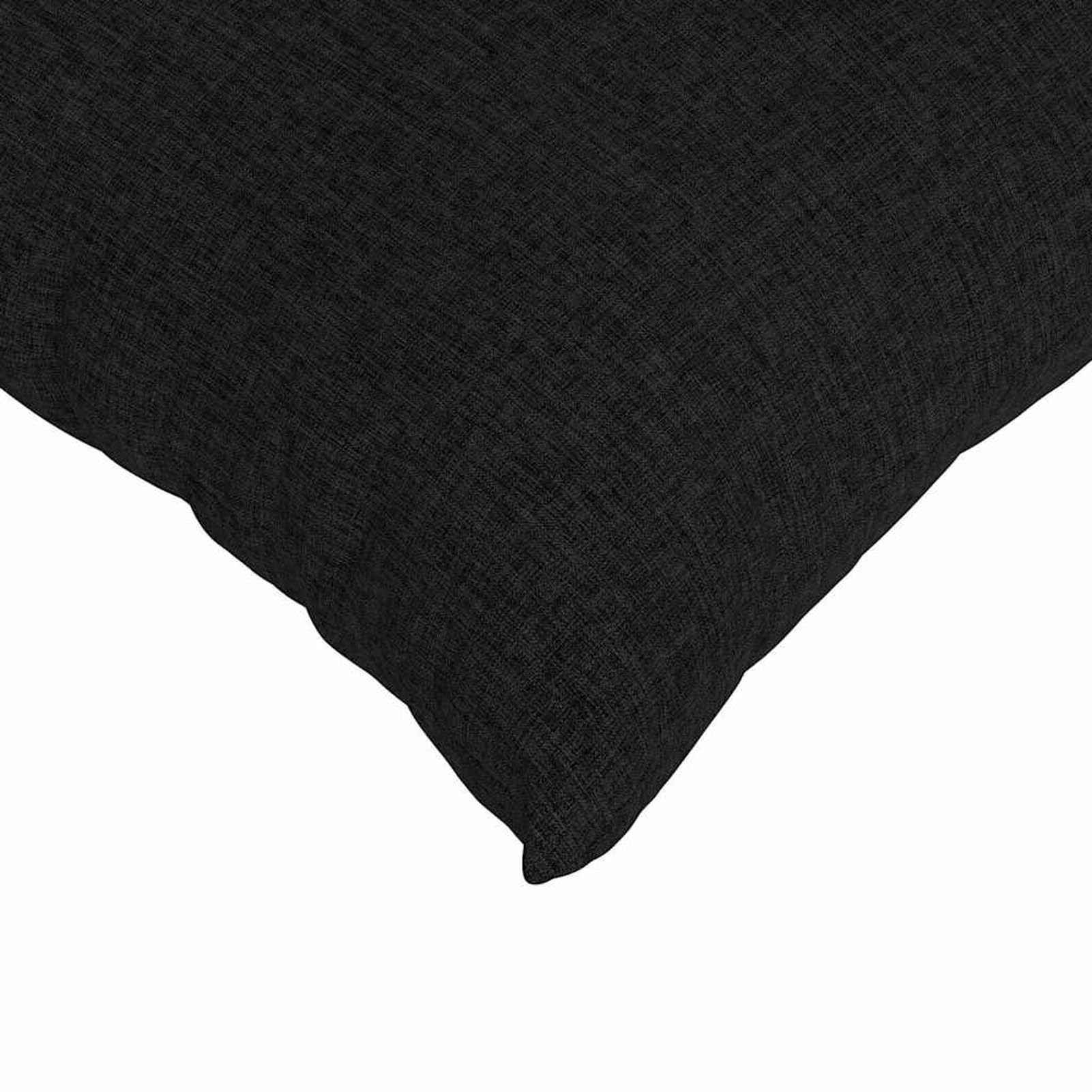 Cuscino per divano nero 50 x 50 cm 2 pezzi in morbido tessuto sfoderabile e imbottitura ergonomica in poliestere per interni