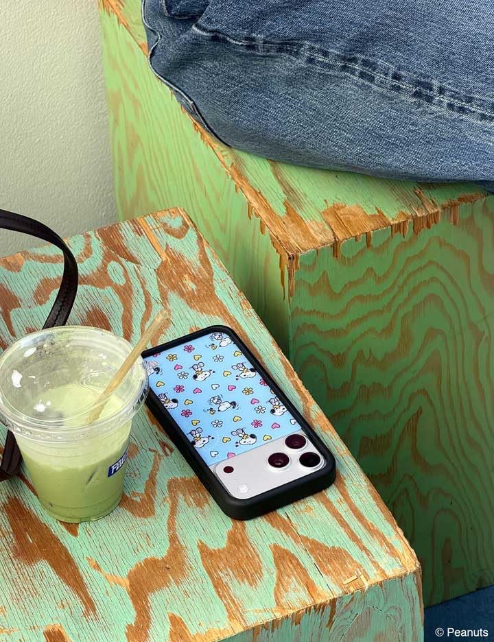 Wildflower Cases - Compatible with Samsung Galaxy S25 Edge | Protective Bumper, 6.5ft Drop Test Certified, Women Owned Small Business | Snoopy Blue Flower Trendy | Mad Happy x Peanuts