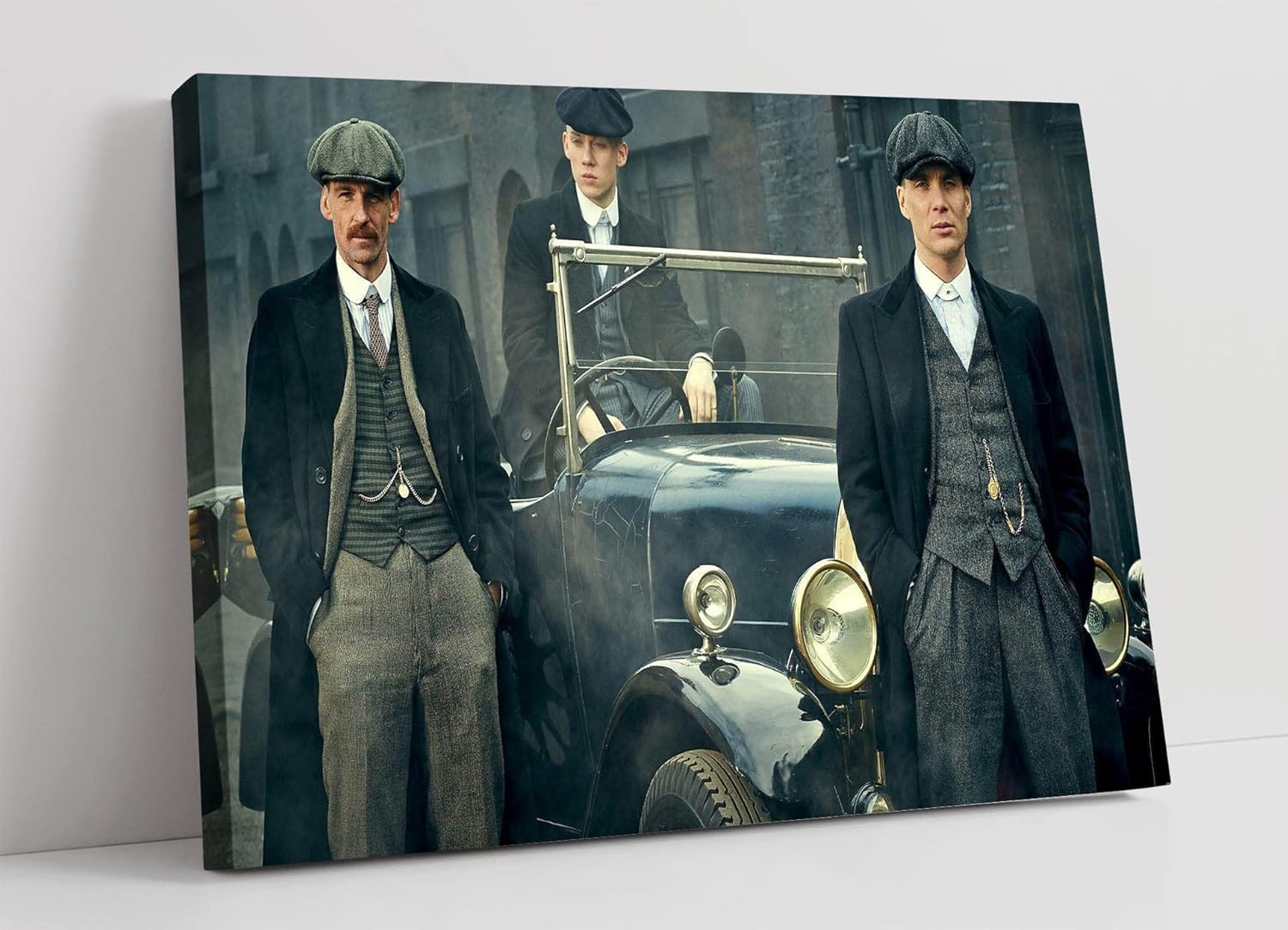 Peaky Blinders 5 Black Canvas Wall Art Picture Print - 30 inch wide x ...