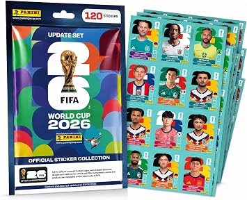 XXL Fan Starter Set World Cup 2026 - Original Panini Sticker + Sticker + Special - for Collecting & Exchanging - World Cup (Update Set)