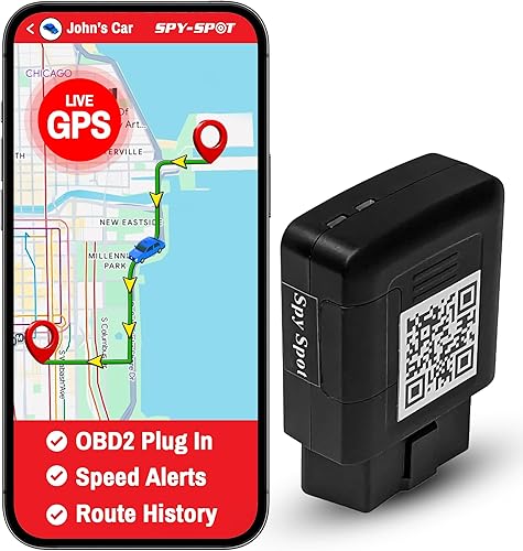 Spy Spot OBD GPS Tracker para automóviles, camiones y vehículos, dispositivo de seguimiento de localizador oculto, tarjeta SIM incluida, enchufe