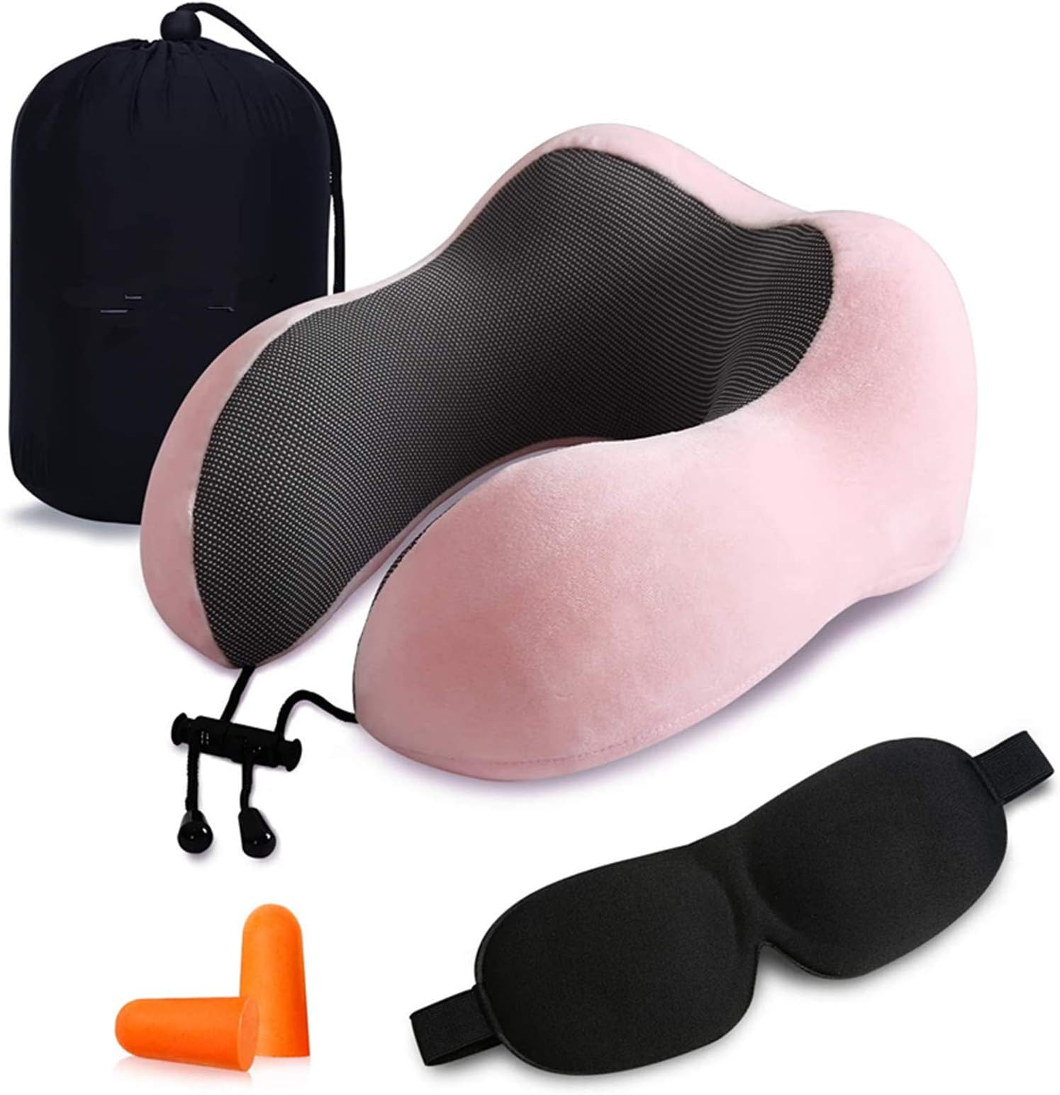 TAME Power of Nature Travel Pillow Luxury Memory Foam Neck & Head Support Pillow Soft Sleeping Rest Cushion for Airplane Car & Home Best Gift (pink)