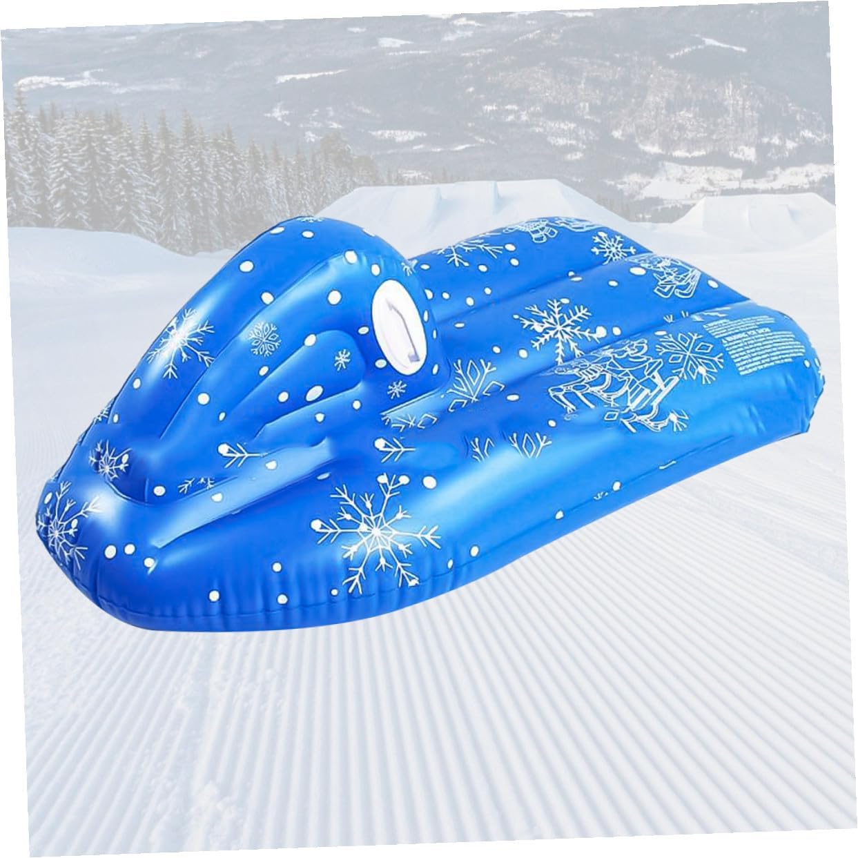 Inflatable PVC Snow Sled Tube for Adults Winter Skiing Raft with Cold-Resistant Material Heavy-Duty Snow Tube for Outdoor Sports and Sledding Fun