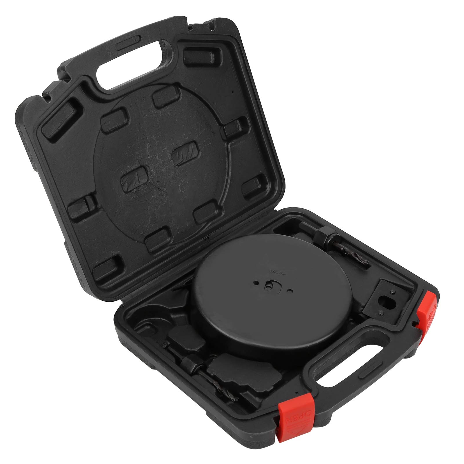 Kit de sierra para taladrar madera de 17 piezas, juego de brocas redondas de acero al carbono, herramienta de escariado y abertura con llave hexagonal y placa fija para madera,