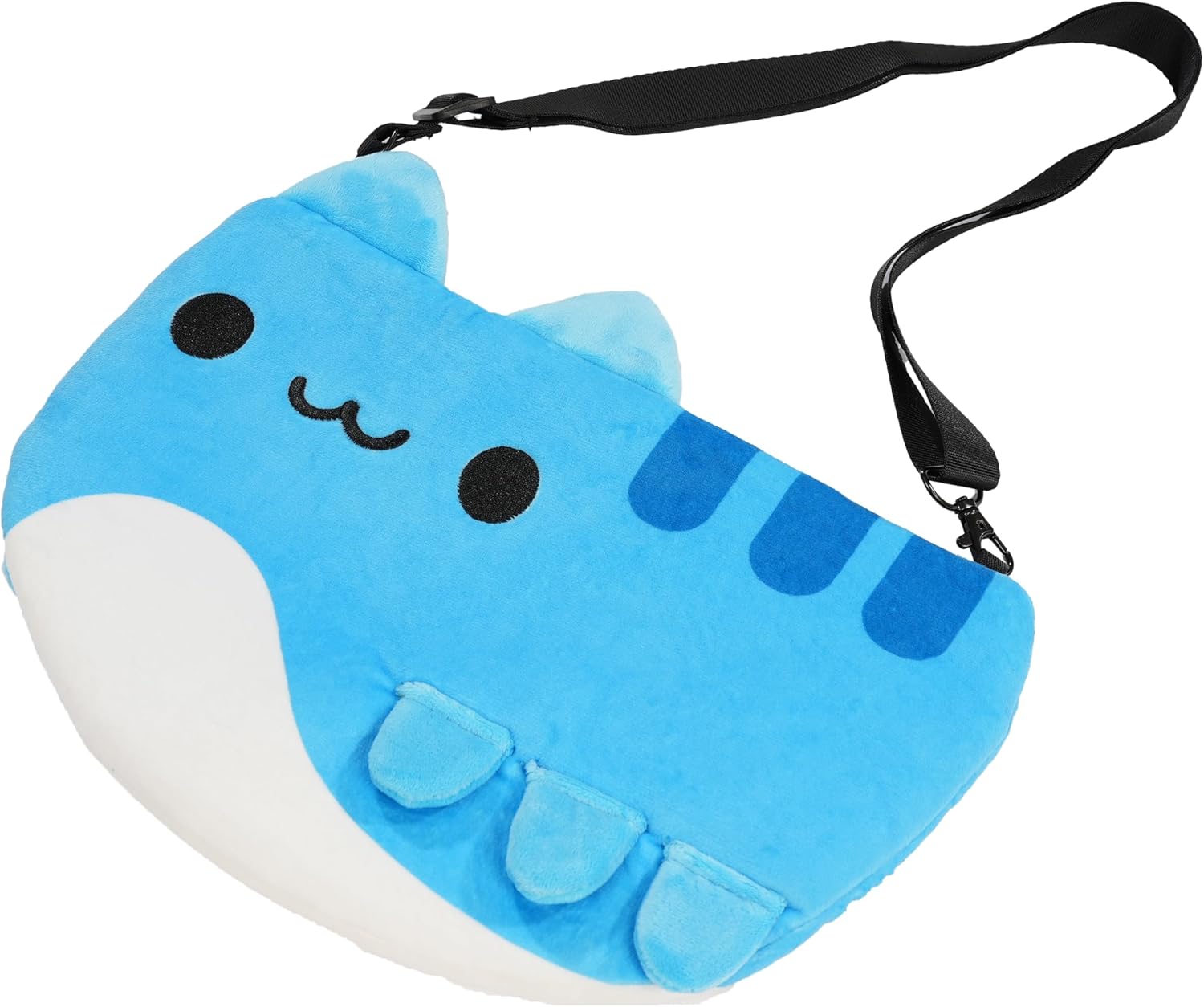 Bugcat Capoo Crossbody Bag - Official Licensed - 9.8" × 12.6" Flat Plush Shoulder Bag with Cute Cartoon Face - Slim Design - Lightweight Polyester - Everyday Casual Accessory - Image 2