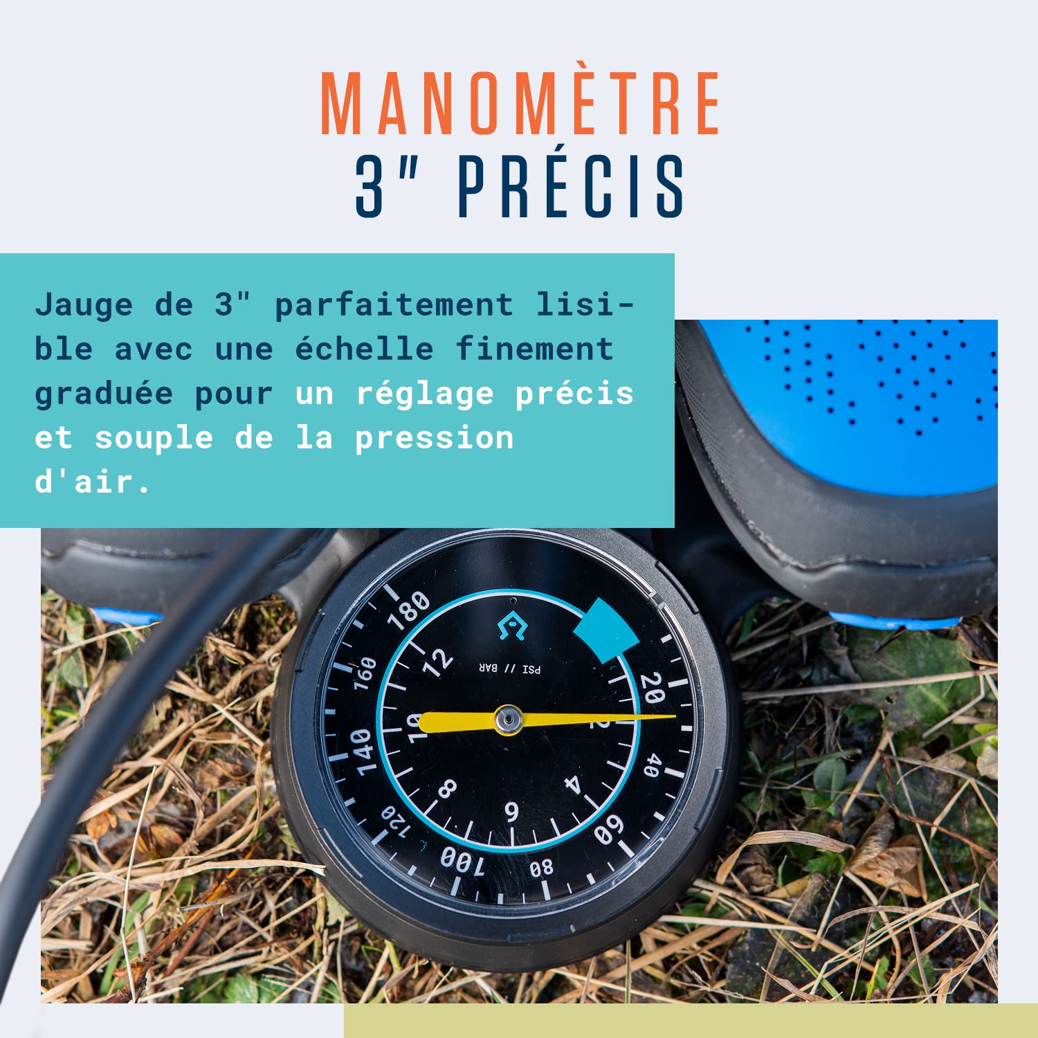 Alphatrail Micropompa Ted - Per Tutte Le Valvole 8,3 Bar / 120 PSI Pressione Massima I Funzione Telescopio I Pompa Ad Aria In Alluminio Fresato CNC I