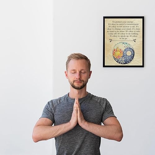 Miniatura 4 de AMERICAN LUXURY GIFTS Inspirational Quotes Wall Decor - To Protect You Motivational Modern Zen Parchment Wall Art | Ideal for Living Room, Office,